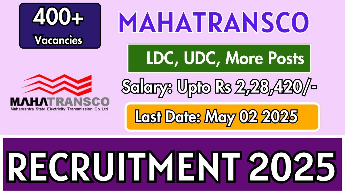 Introduction to MAHATRANSCO Recruitment 2025 for 493 Vacancy